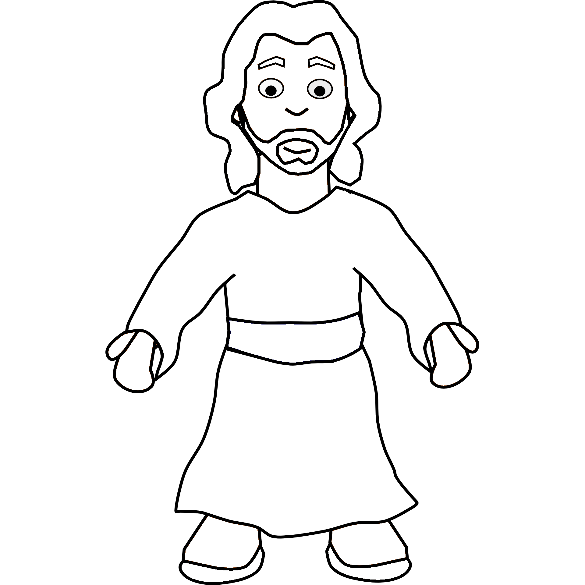 Flat Jesus Template
